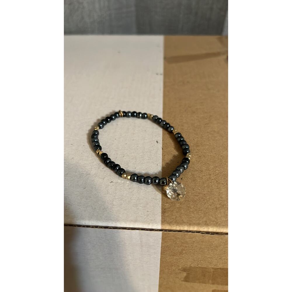 Stone Elastic Bracelet with charm